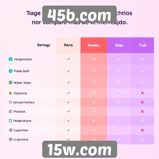 Comparação entre 45b.com e sites concorrentes